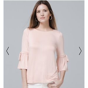 WHBM Tie Sleeve top